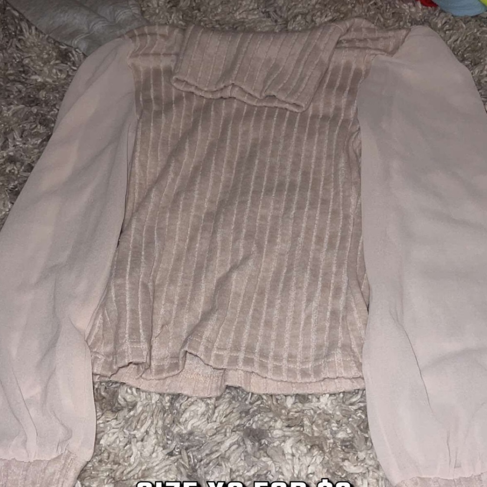 Turtle neck with mesh sleeves